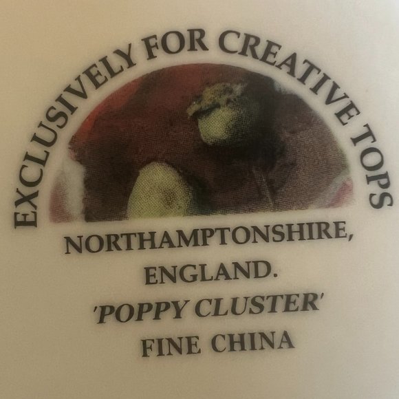 Vintage Fine China POPPY CLUSTER Mug by Creative Tops in England ~ Garden - Picture 10 of 10